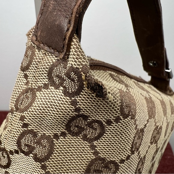 Gucci Pouch Bag Brown Canvas - Picture 9 of 17